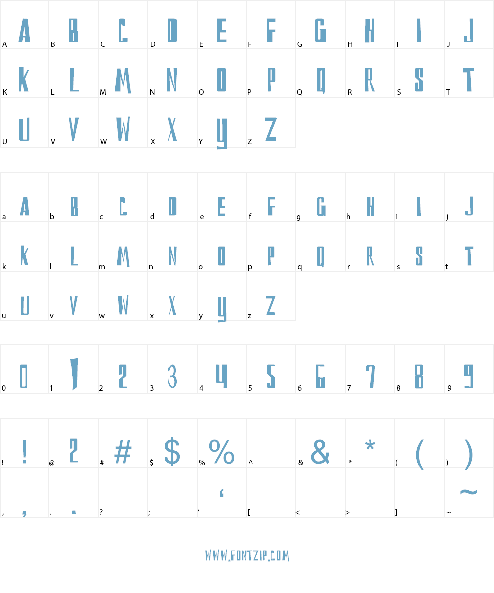 reckoning Font Character