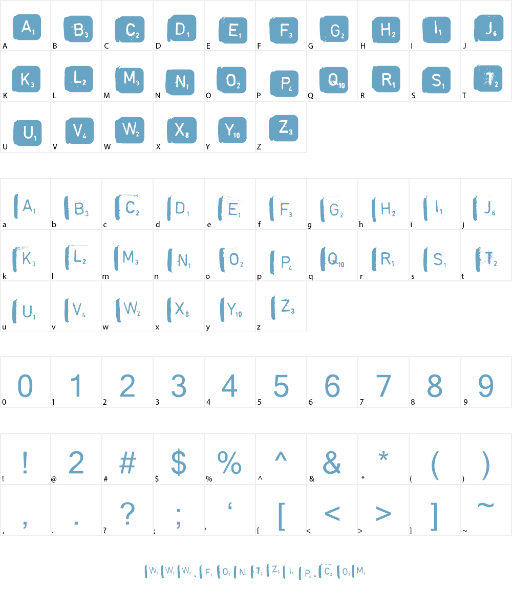 scrabble Font Character