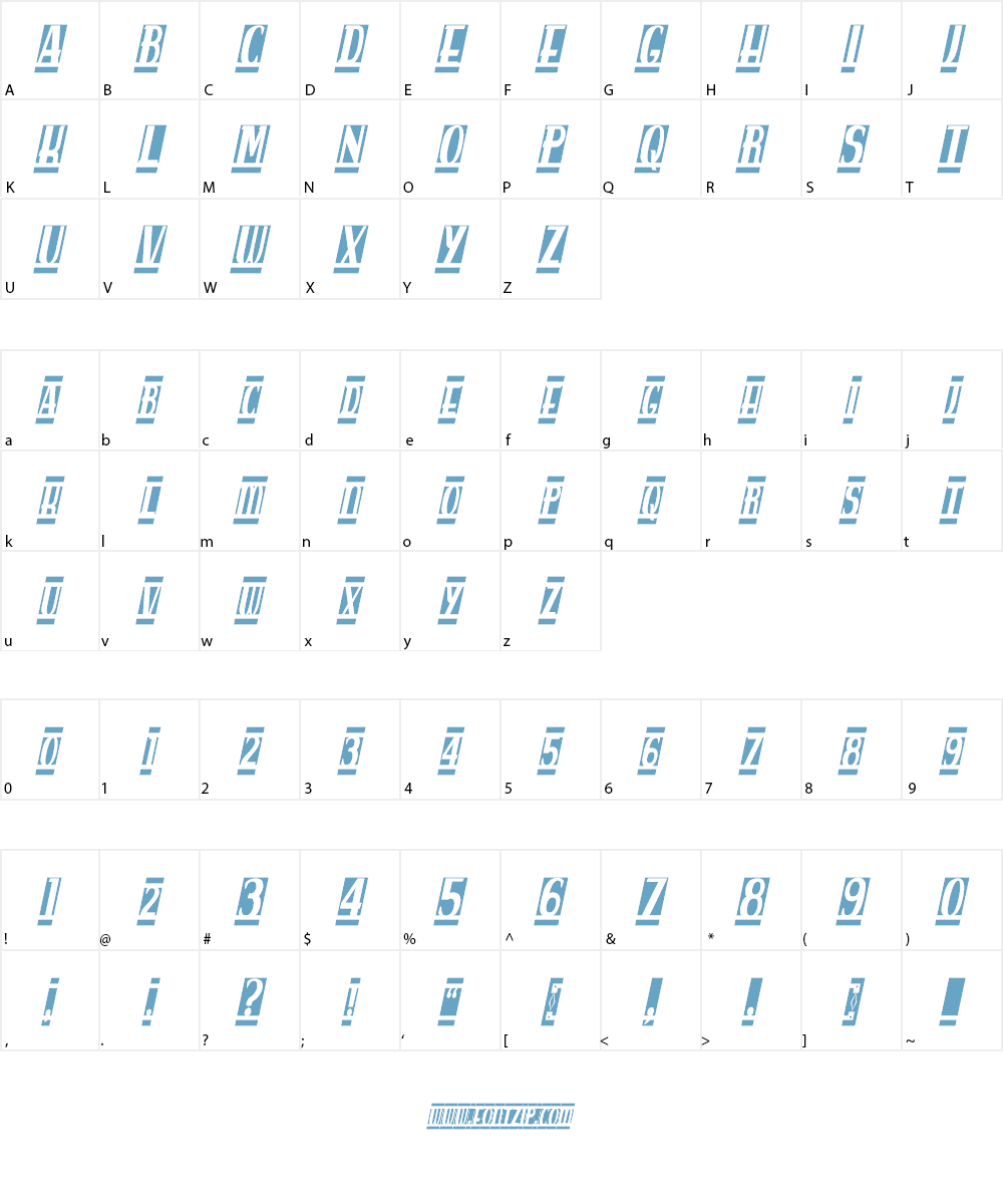 spankys bungalow Font Character