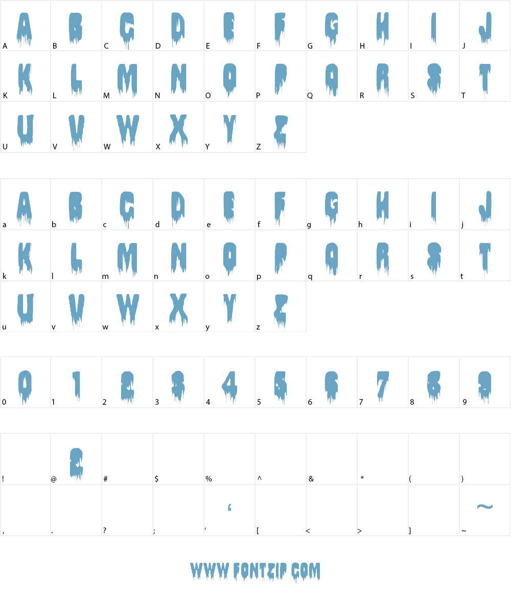 Spływaj Font Character