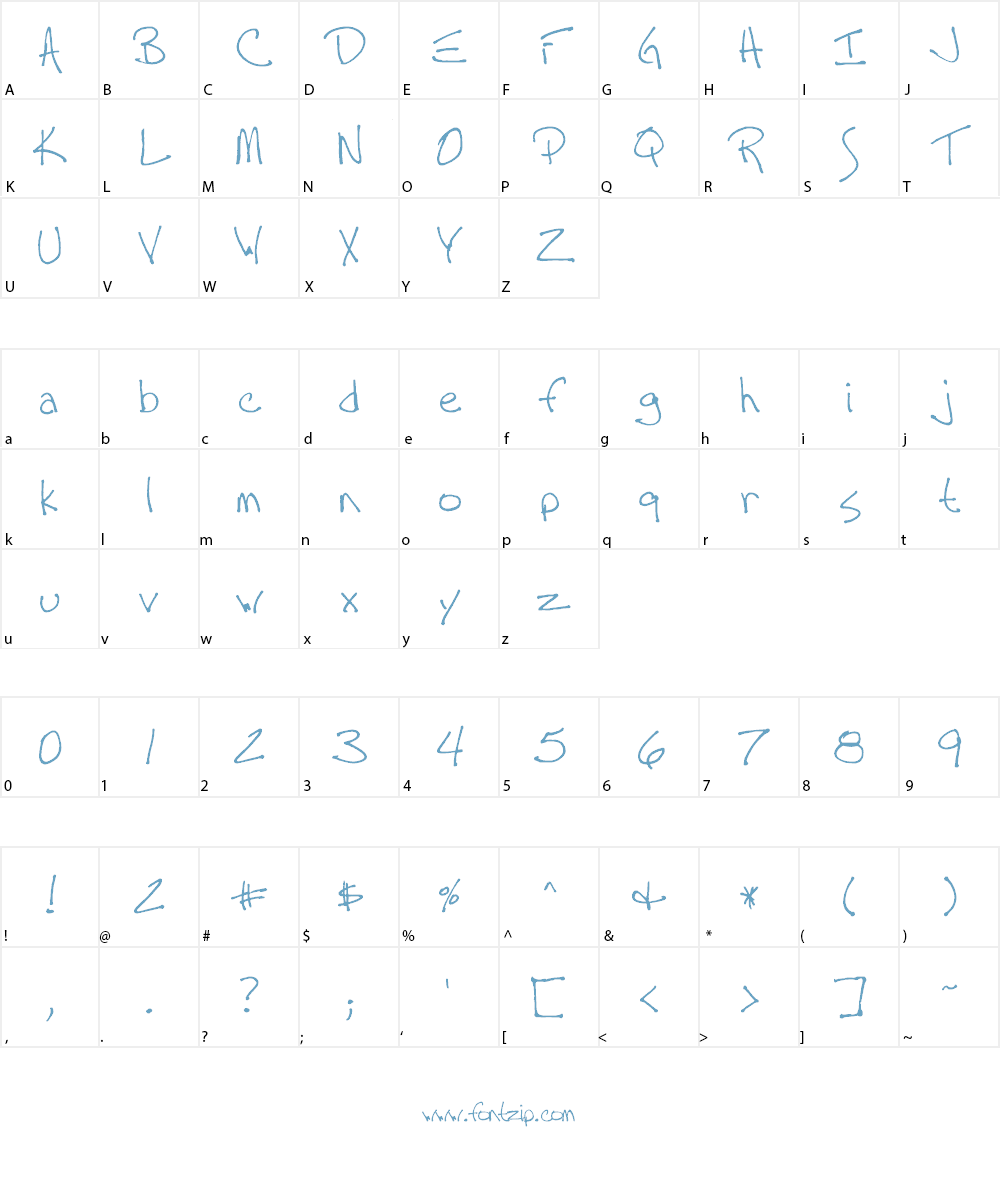 Tall Paul Font Character