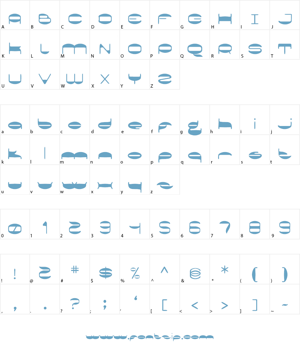 The Xray Bomb Font Character