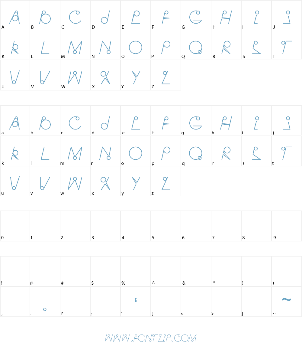 Throniser Font Character
