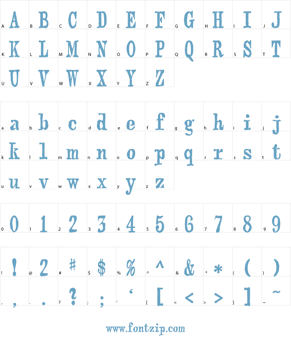 Webster Font Character