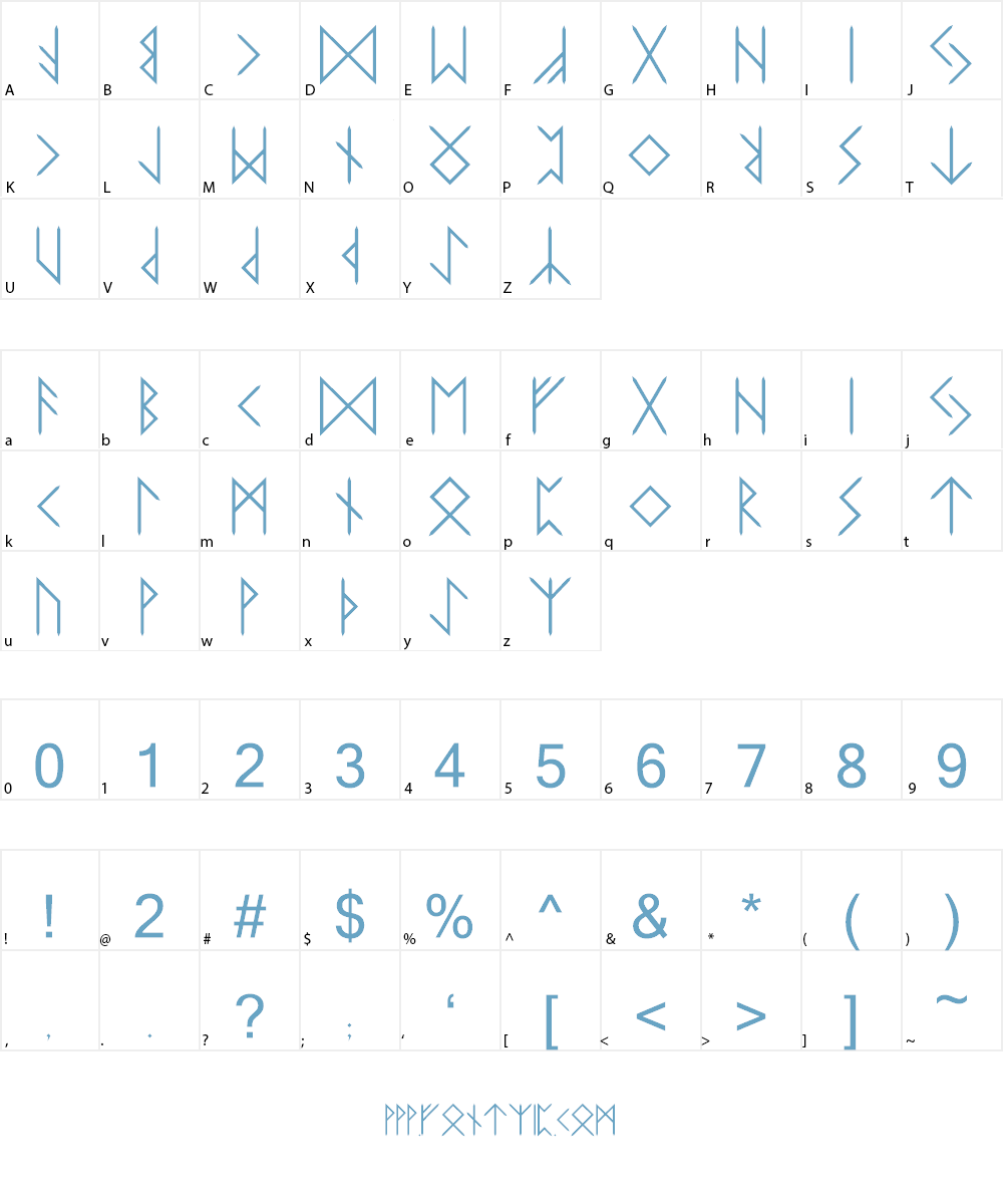 Elder Futhark Font Character