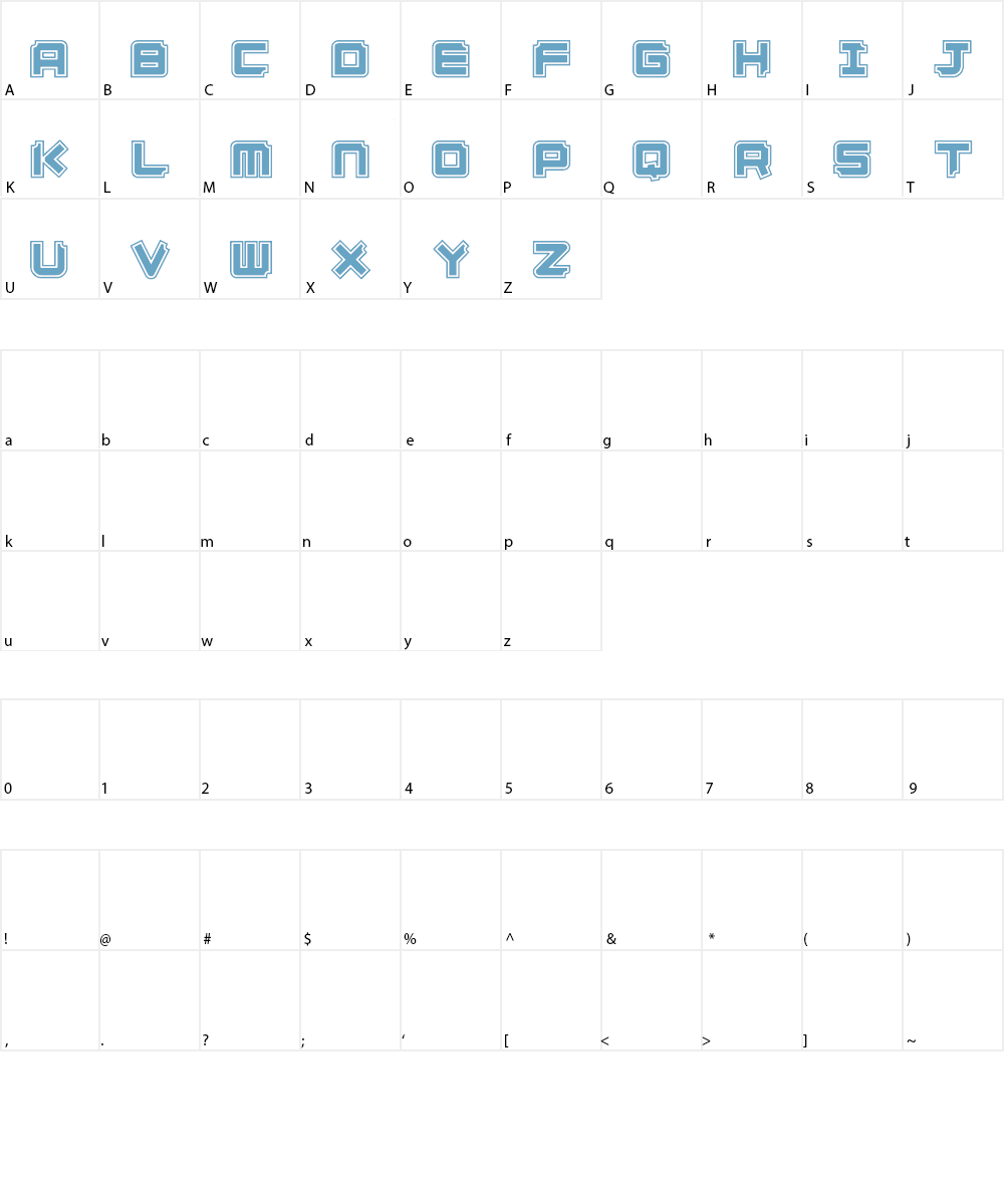GINZACdemo Font Character