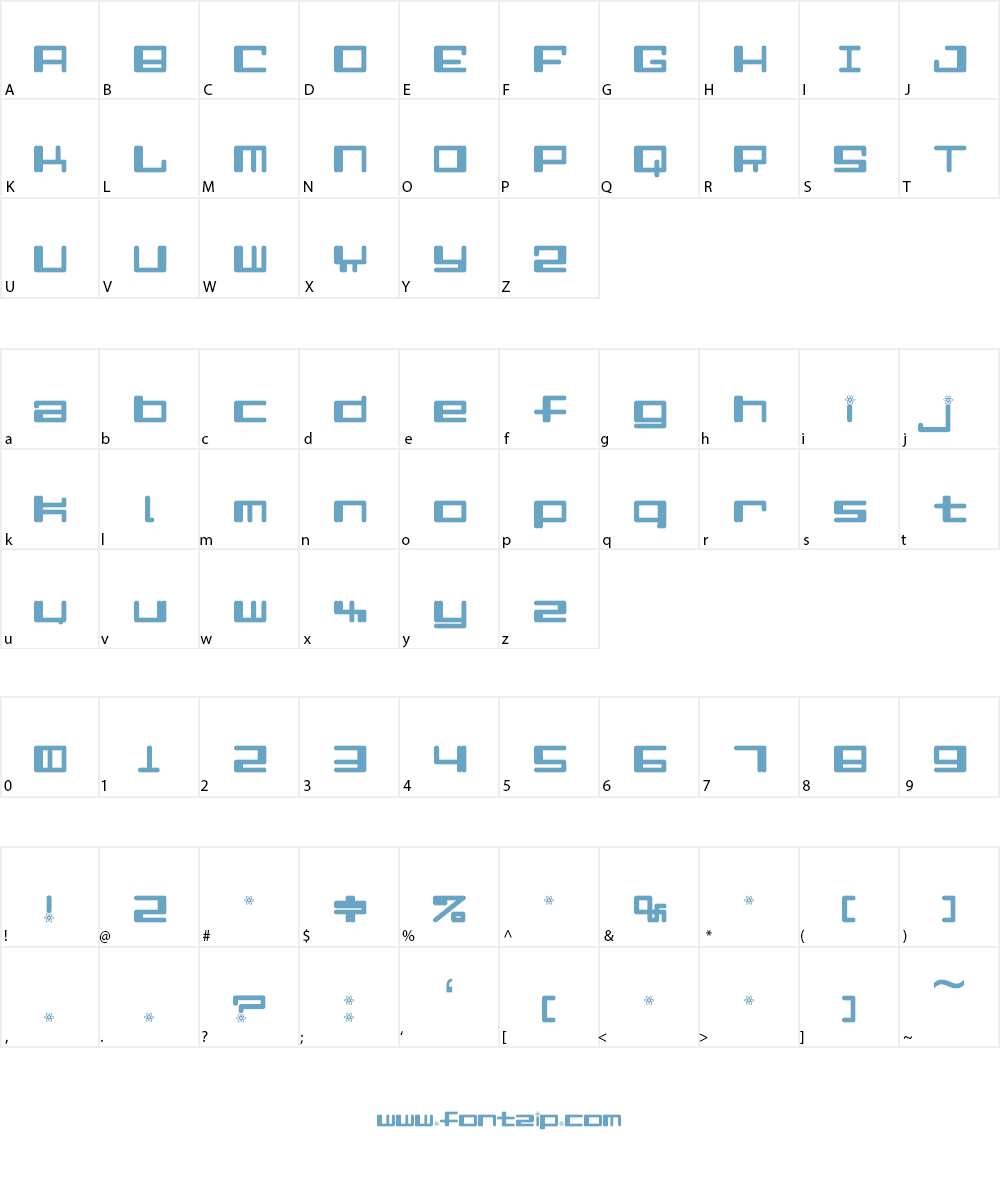 Alpha Niner Font Character