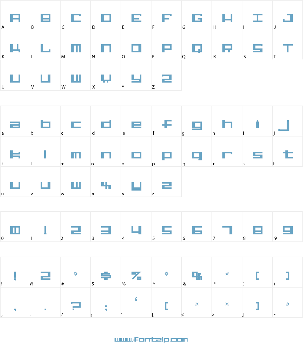 Alphastep Font Character