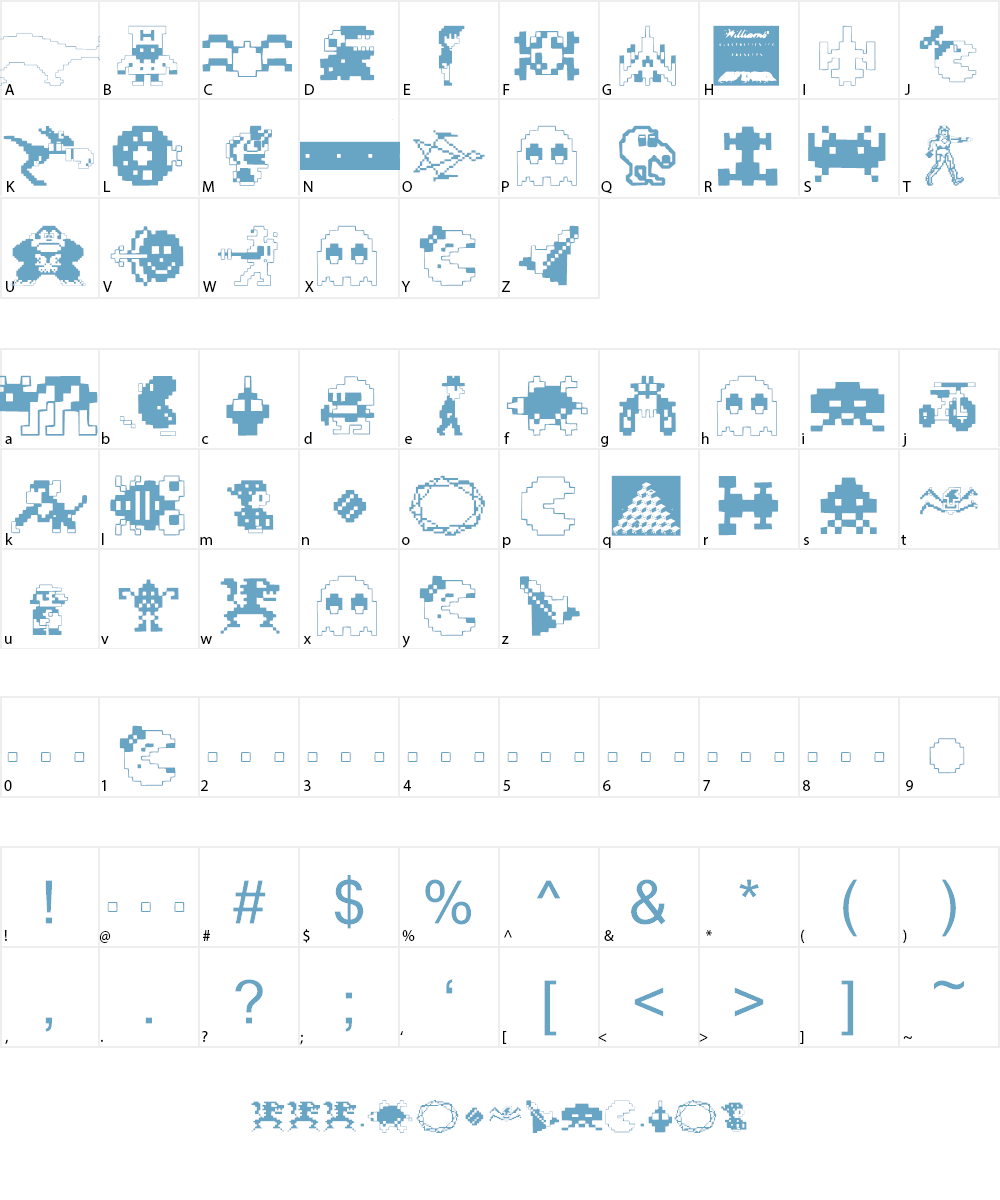 Arcade Font Character
