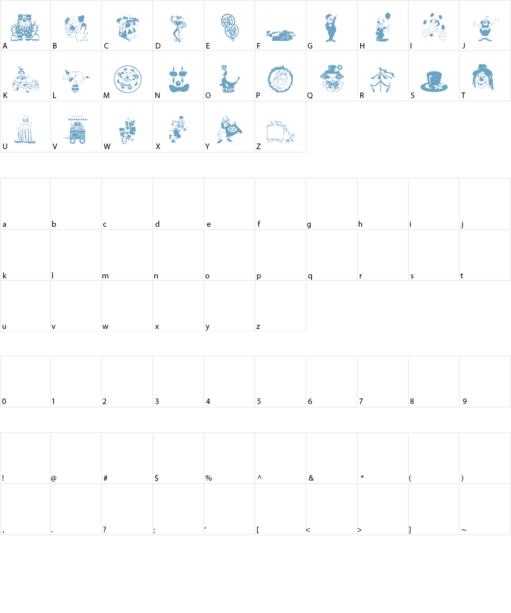Bigtop Font Character