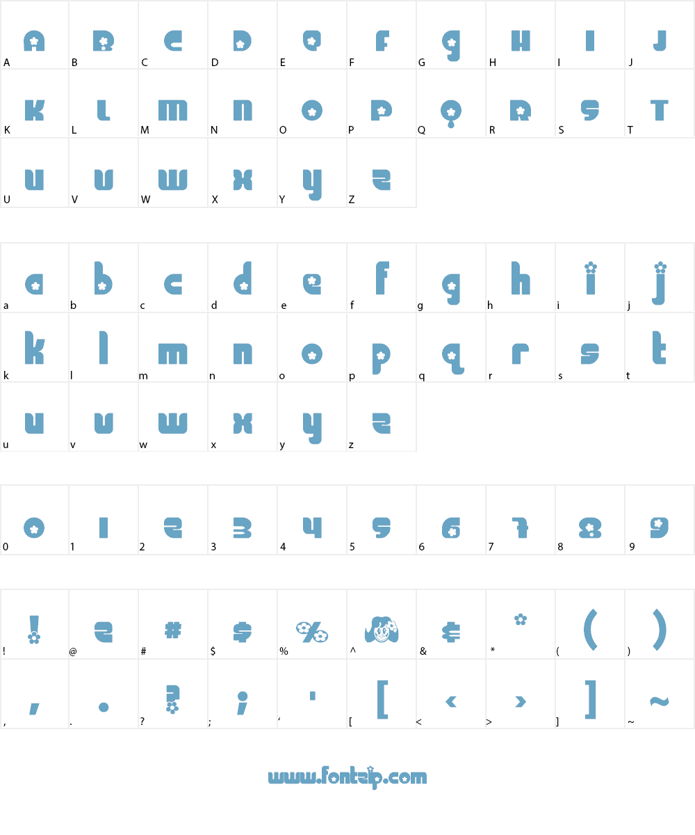 Chick Font Character