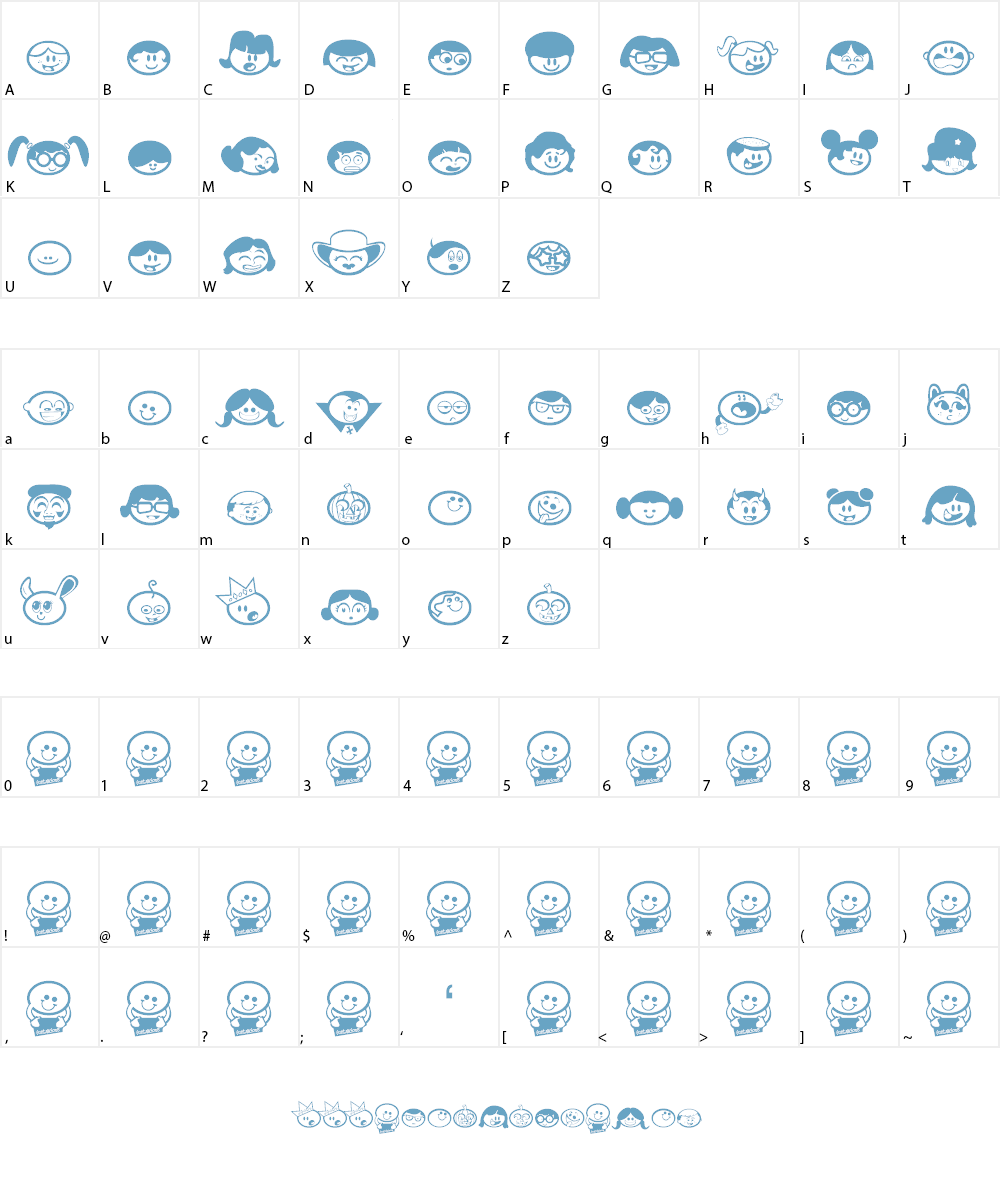 Chickabiddies Font Character