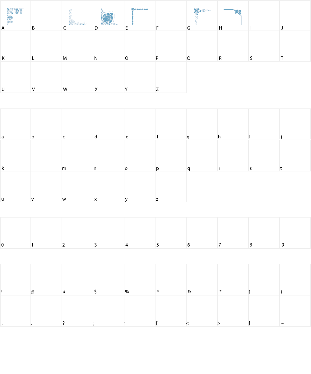 Corners 2 Font Character
