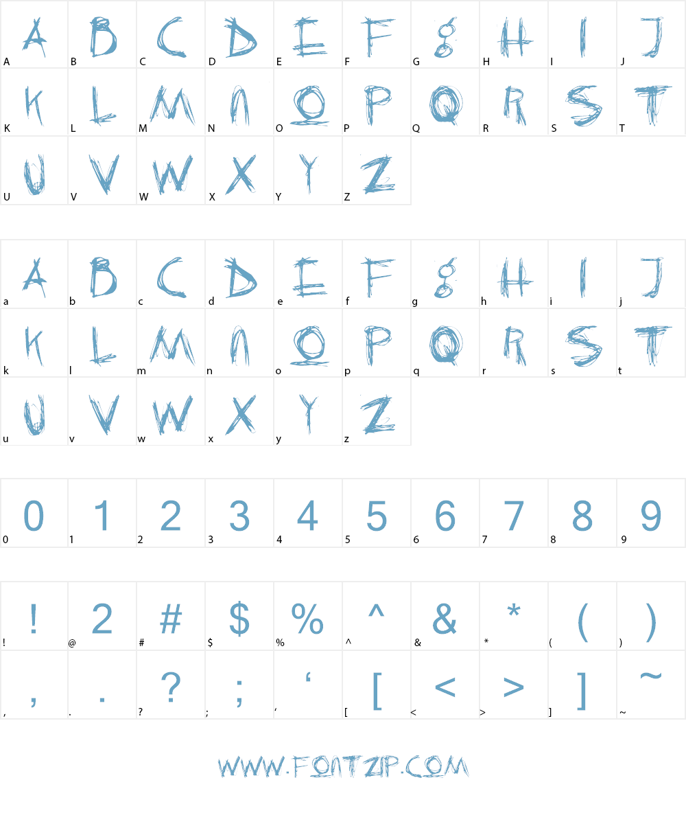 Crazy Killer Font Character