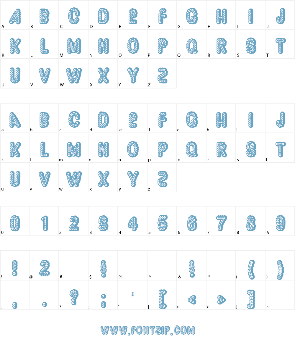 Dazzler Font Character