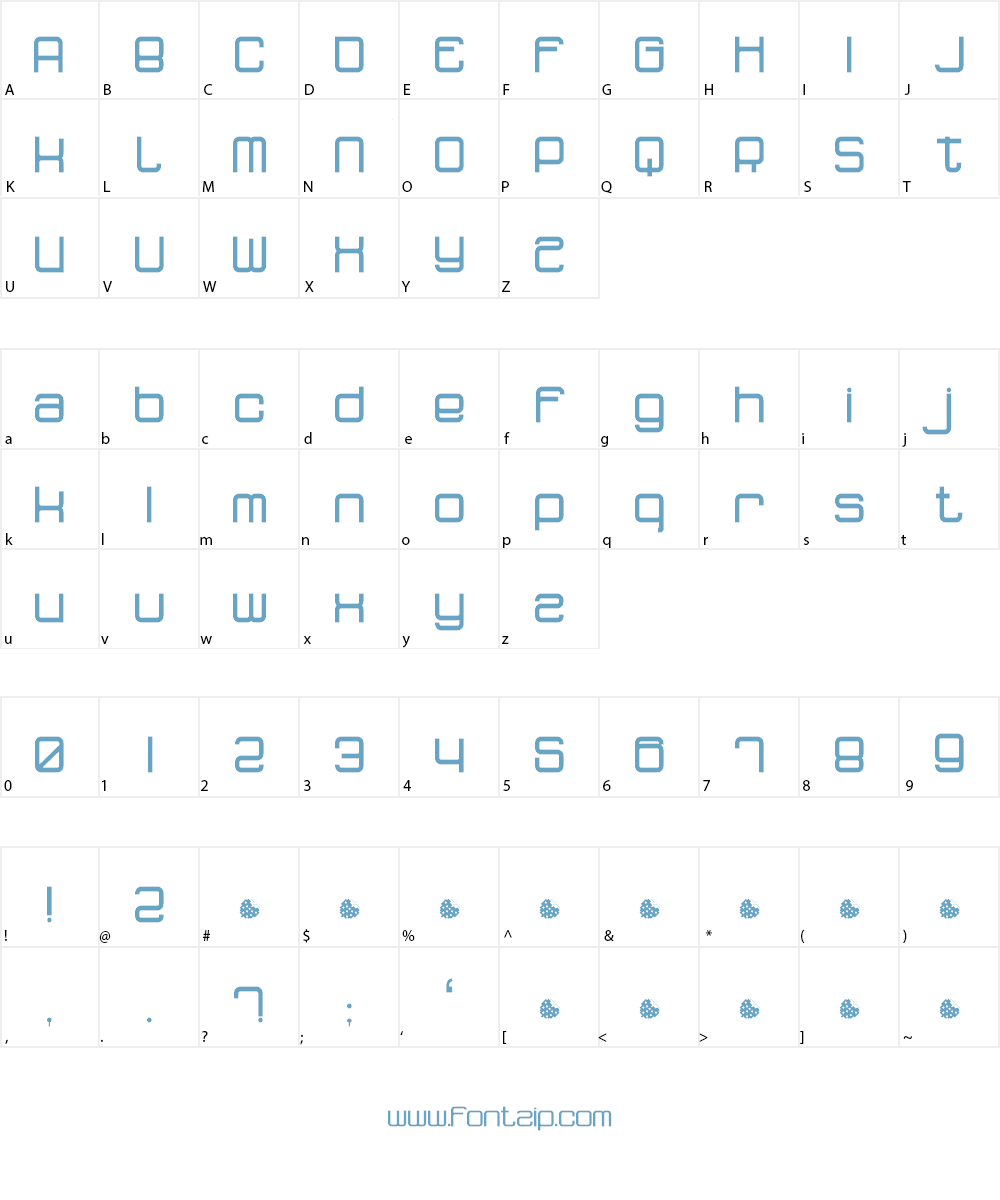 dopenakedfoul Font Character