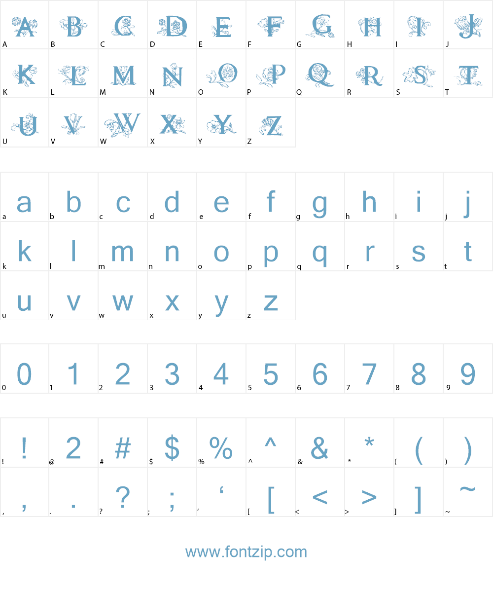 Flora1 Font Character