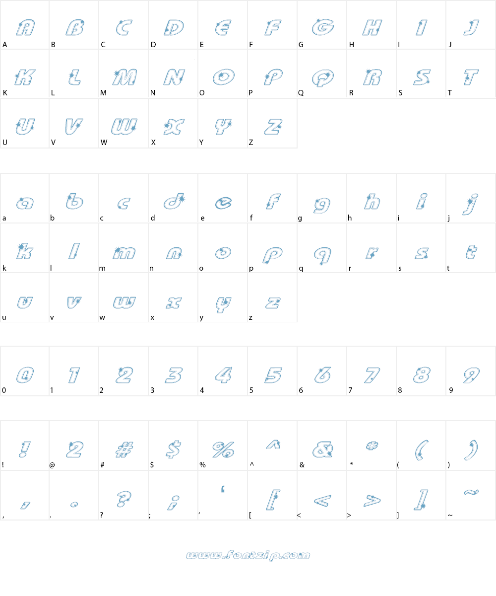 Groovalicious Tweak Font Character
