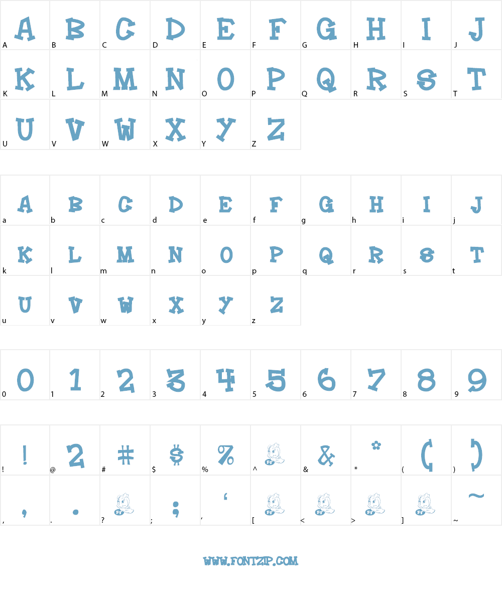 Hoedown Font Character