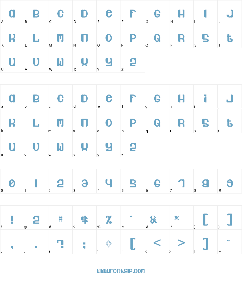Jubie Font Character