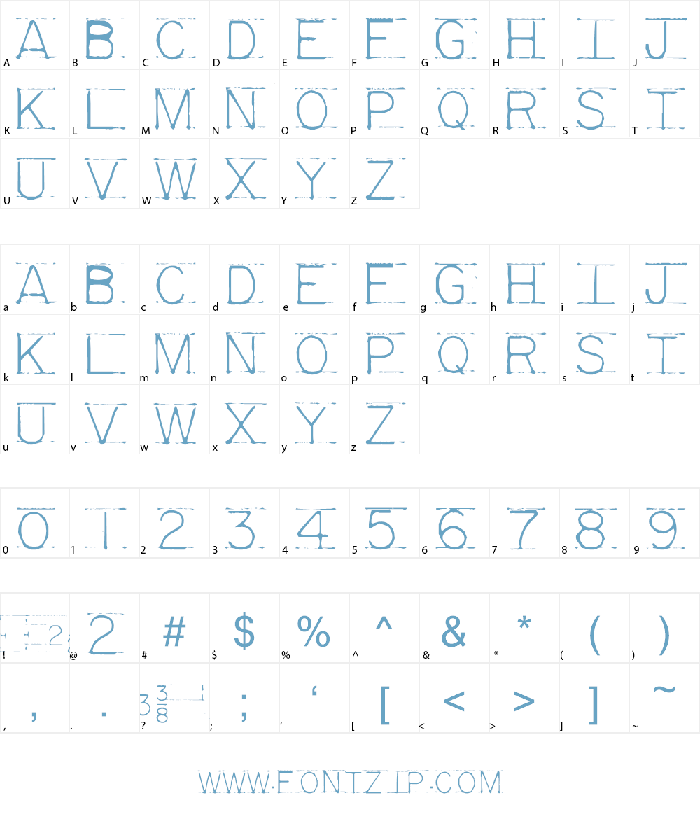 Mechanical Fun Font Character