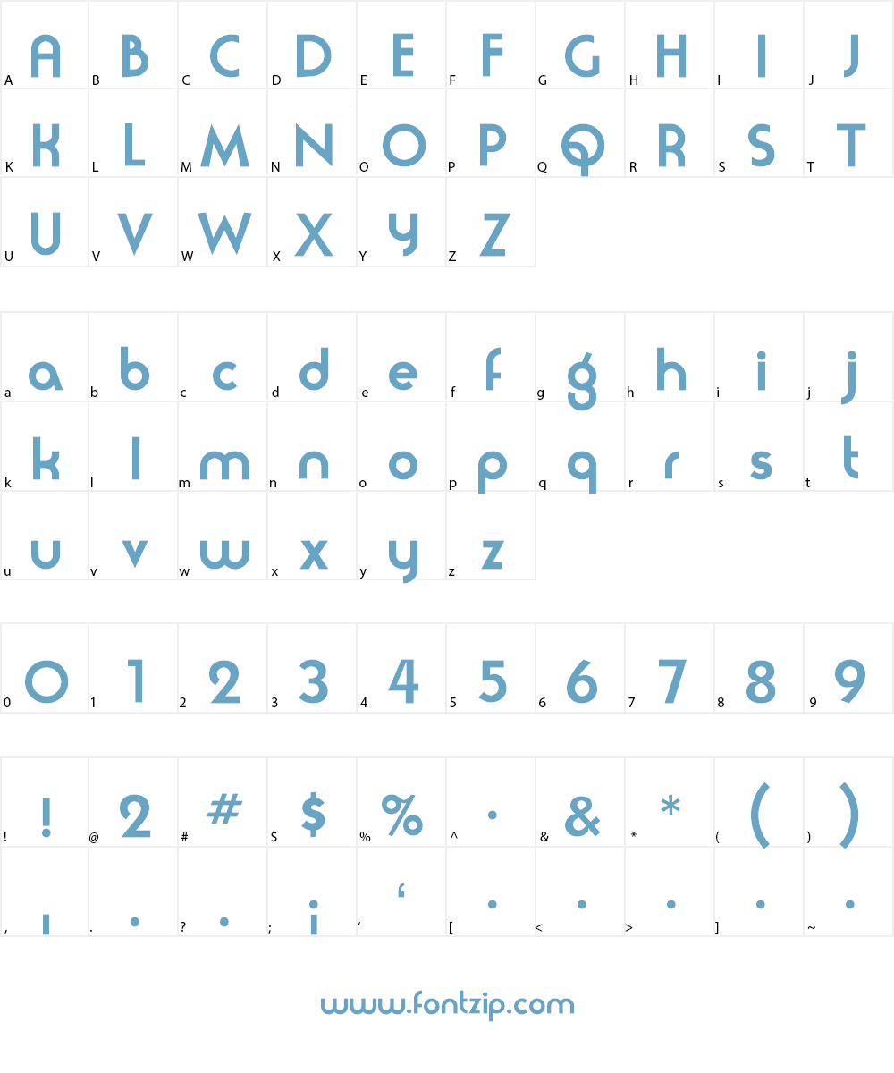 moderna Font Character