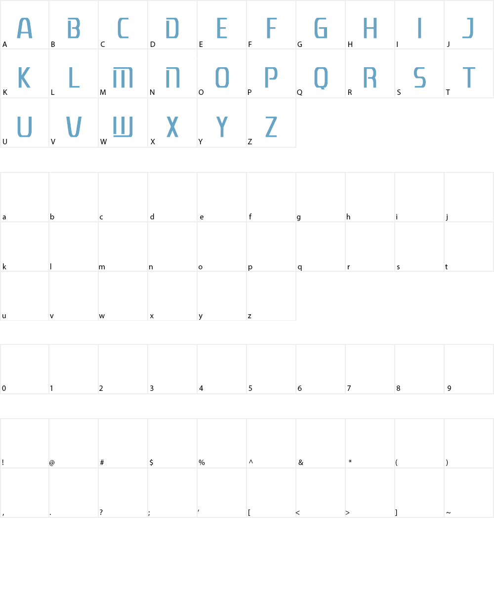 POLARISdemo Font Character