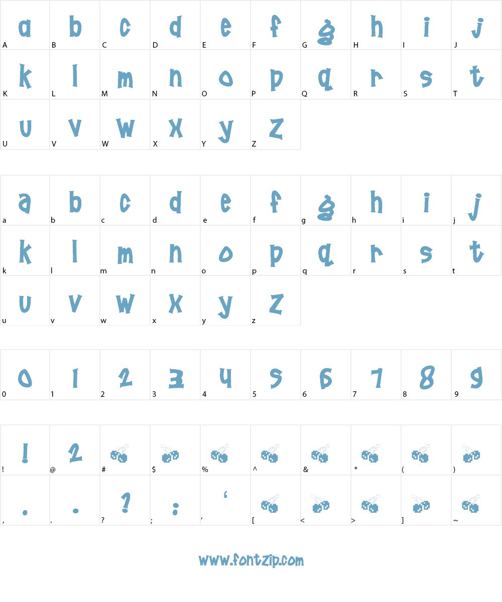 Poorhut Font Character
