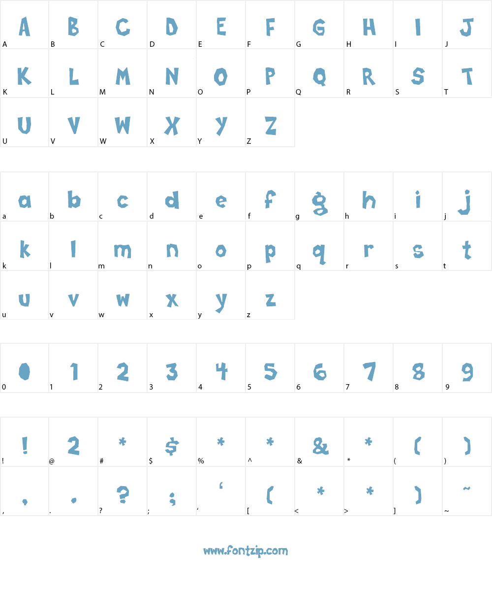 Poppycock Font Character