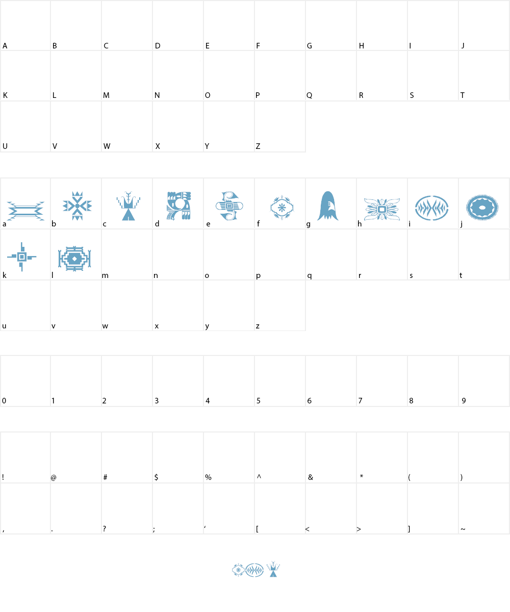 Southwest Motif 1 Font Character