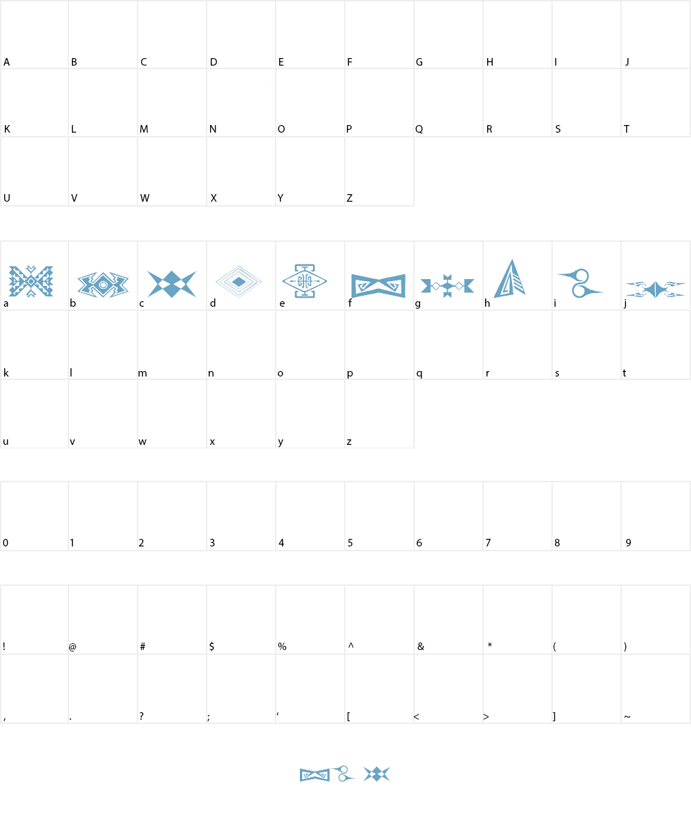Southwest Motif 2 Font Character