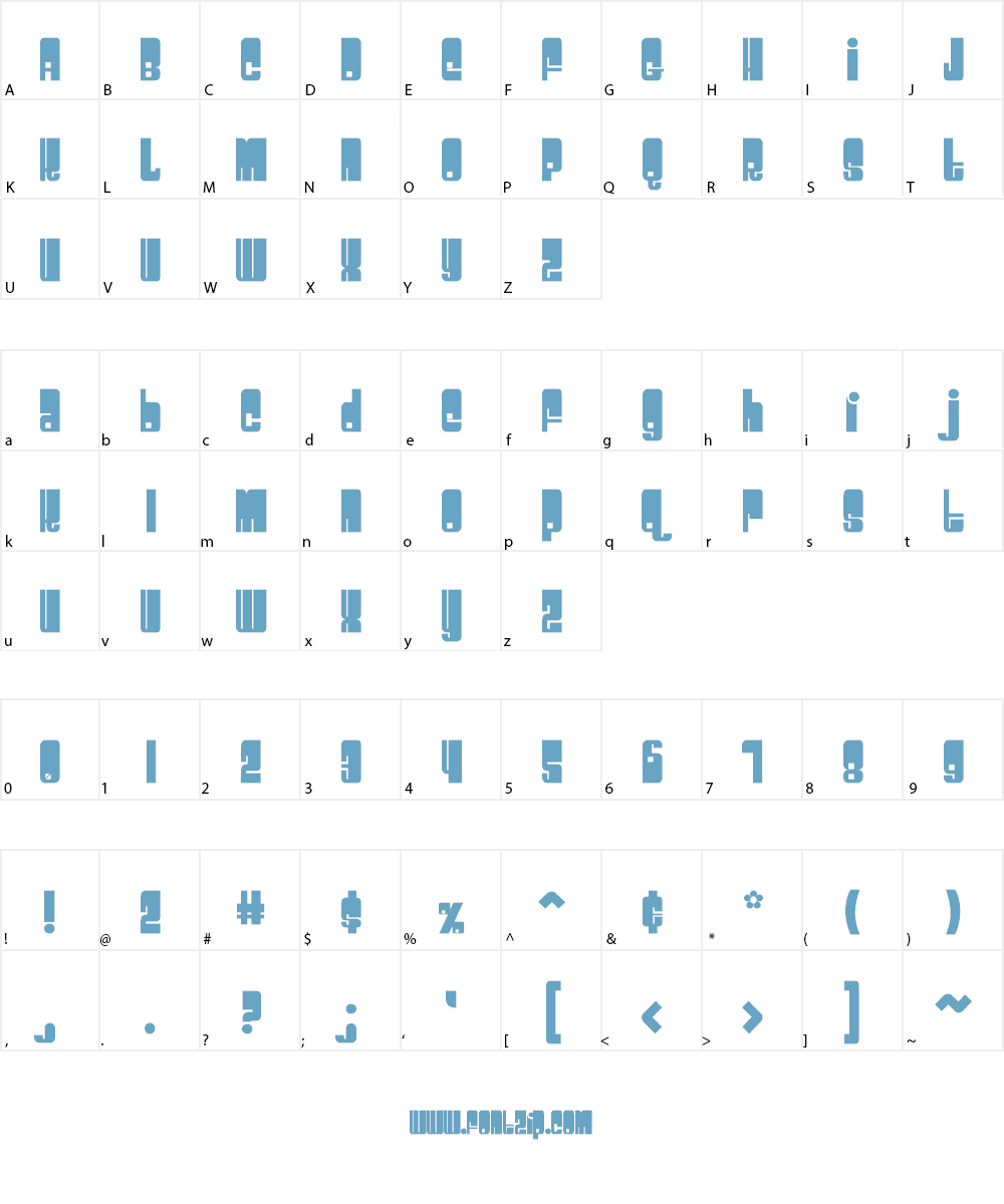 Spacebeach Font Character