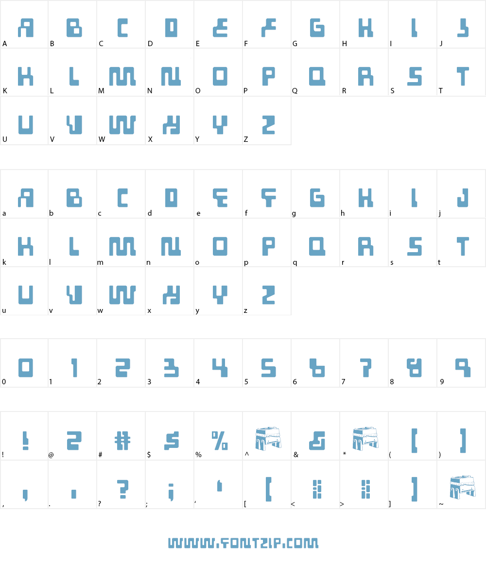 Tabletron Font Character