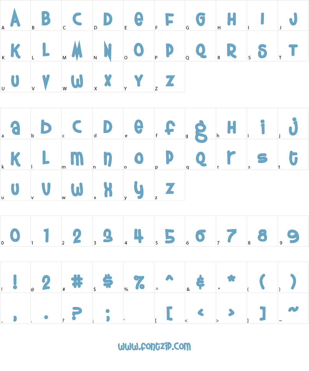 Thursdoo Font Character