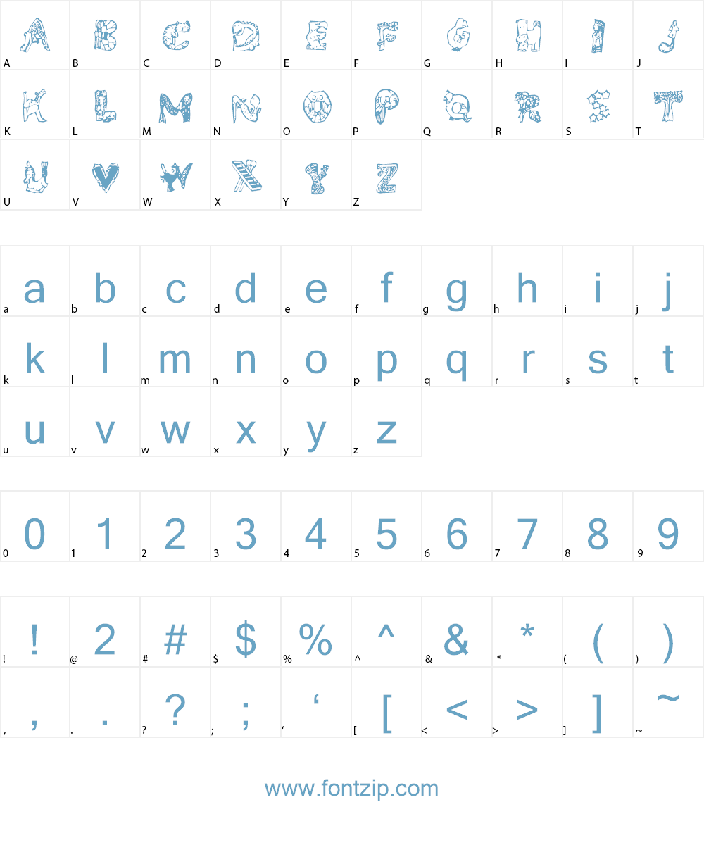 Whimsy Font Character