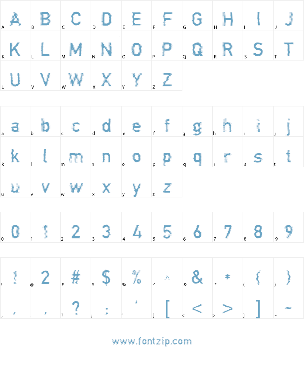 Connection Font Character