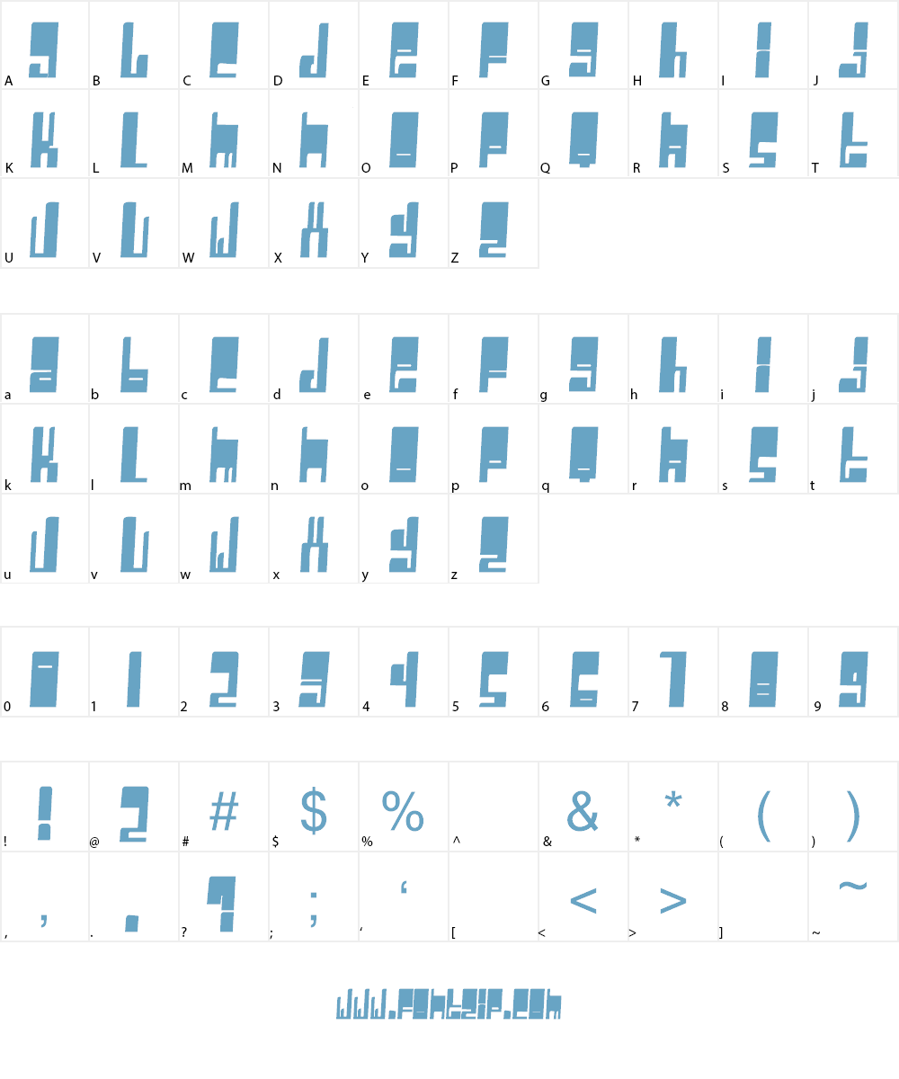 Cyberwhiz Font Character