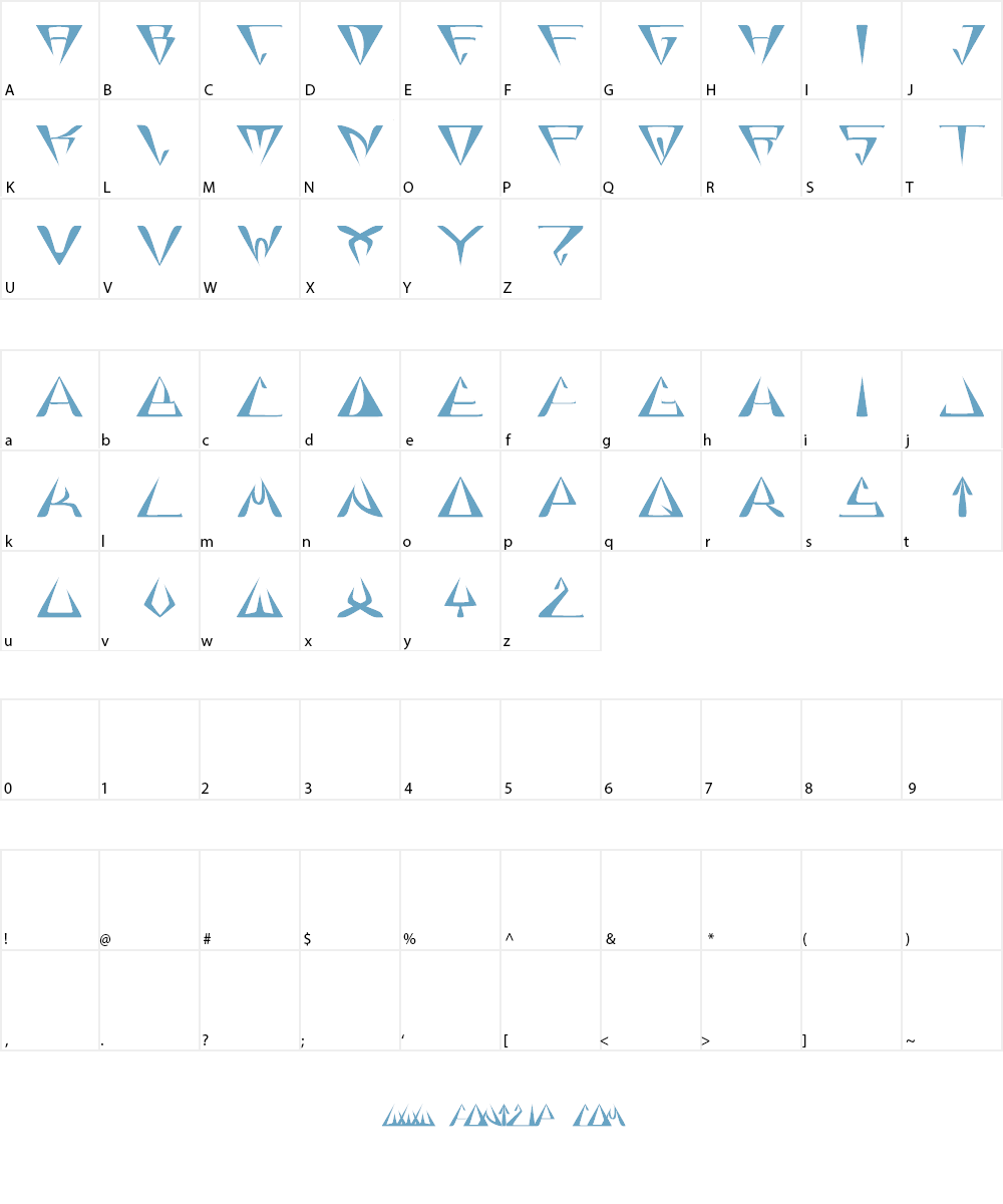 GlOrY Font Character