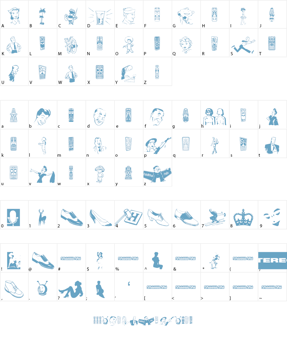 Return of the Retrobats Font Character