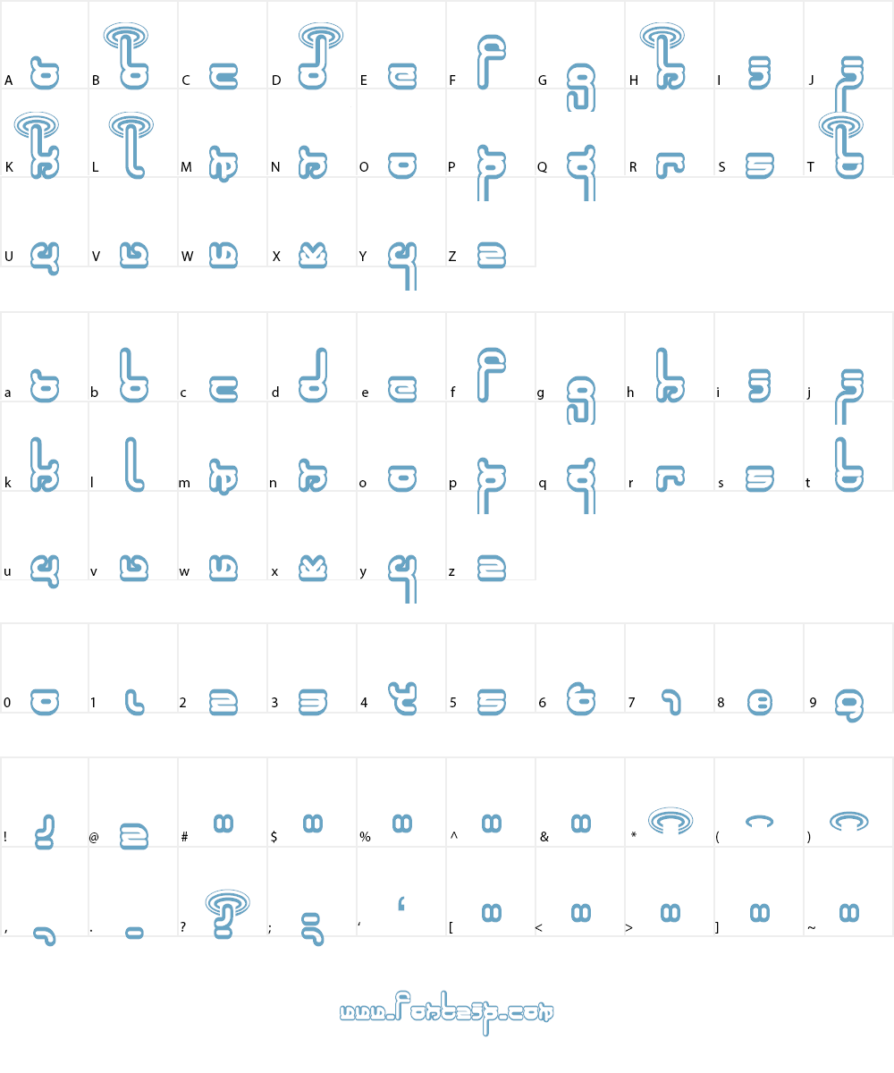 Robokid Font Character