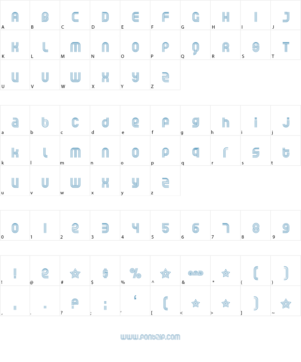 Rolloglide Font Character