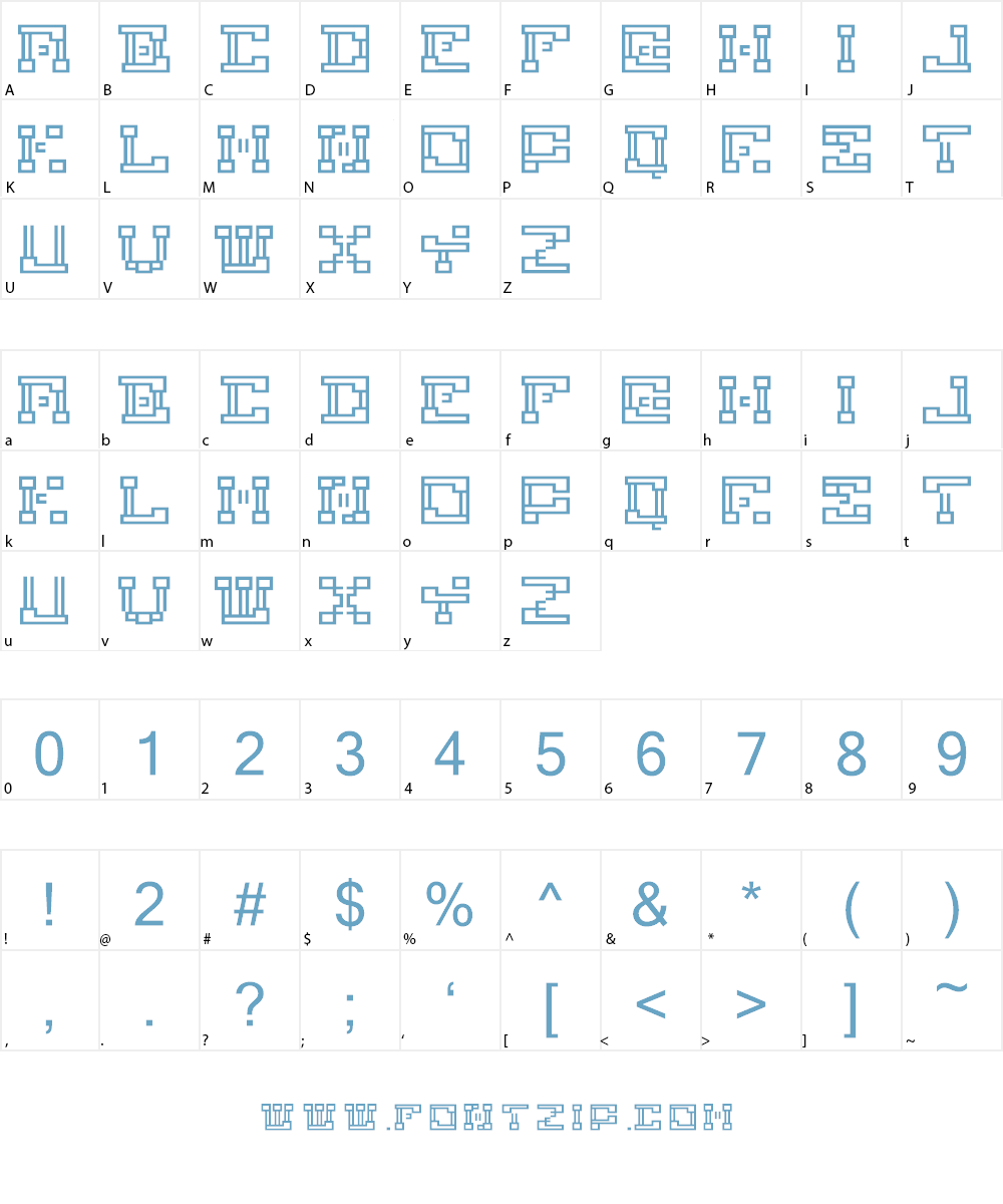 Ronny Robotron Font Character