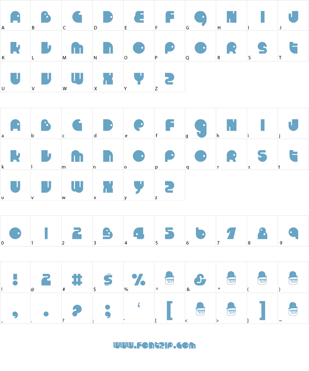 RunTron 1983 Font Character