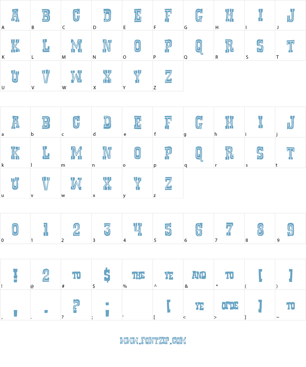 Rustler Font Character