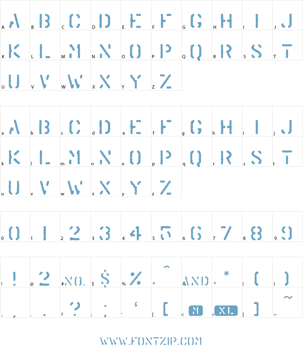 Trendy University Font Character
