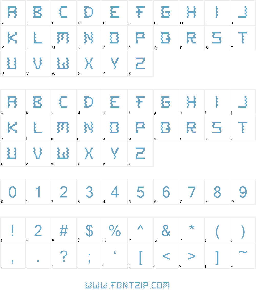 A to Z Font Character