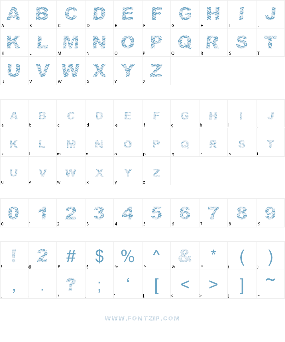 Dar Skin Font Character