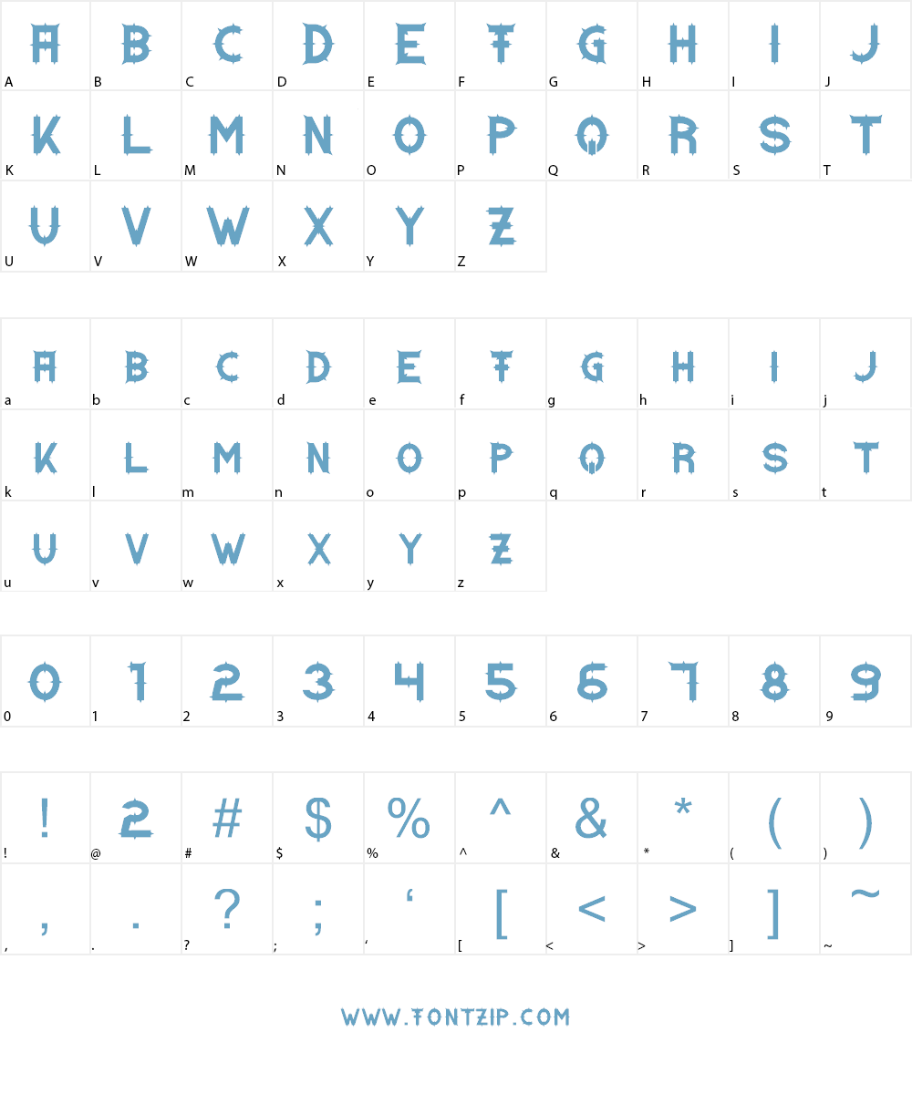 Dornen Font Character