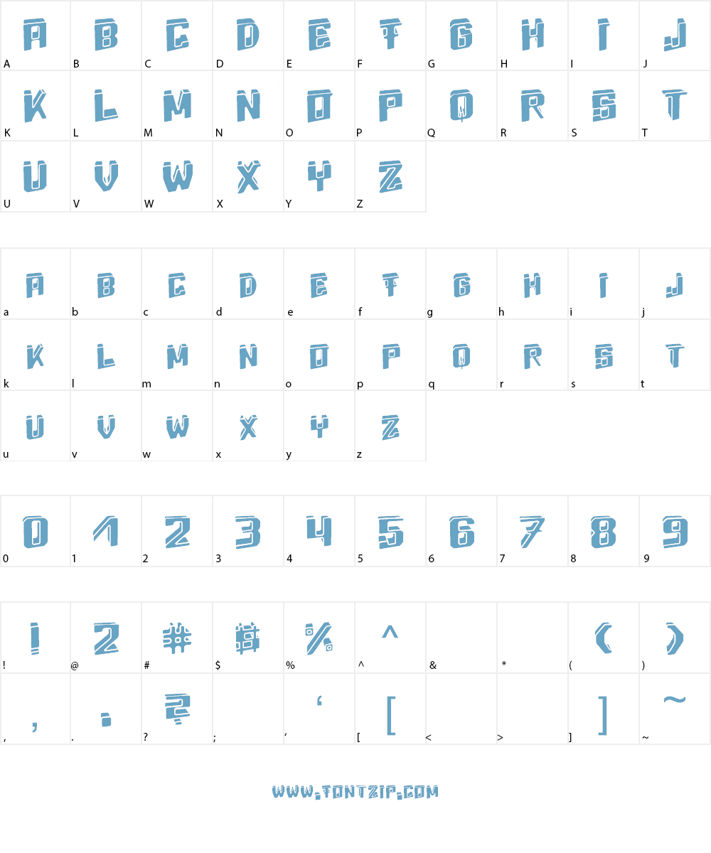 Energy Dimension Font Character