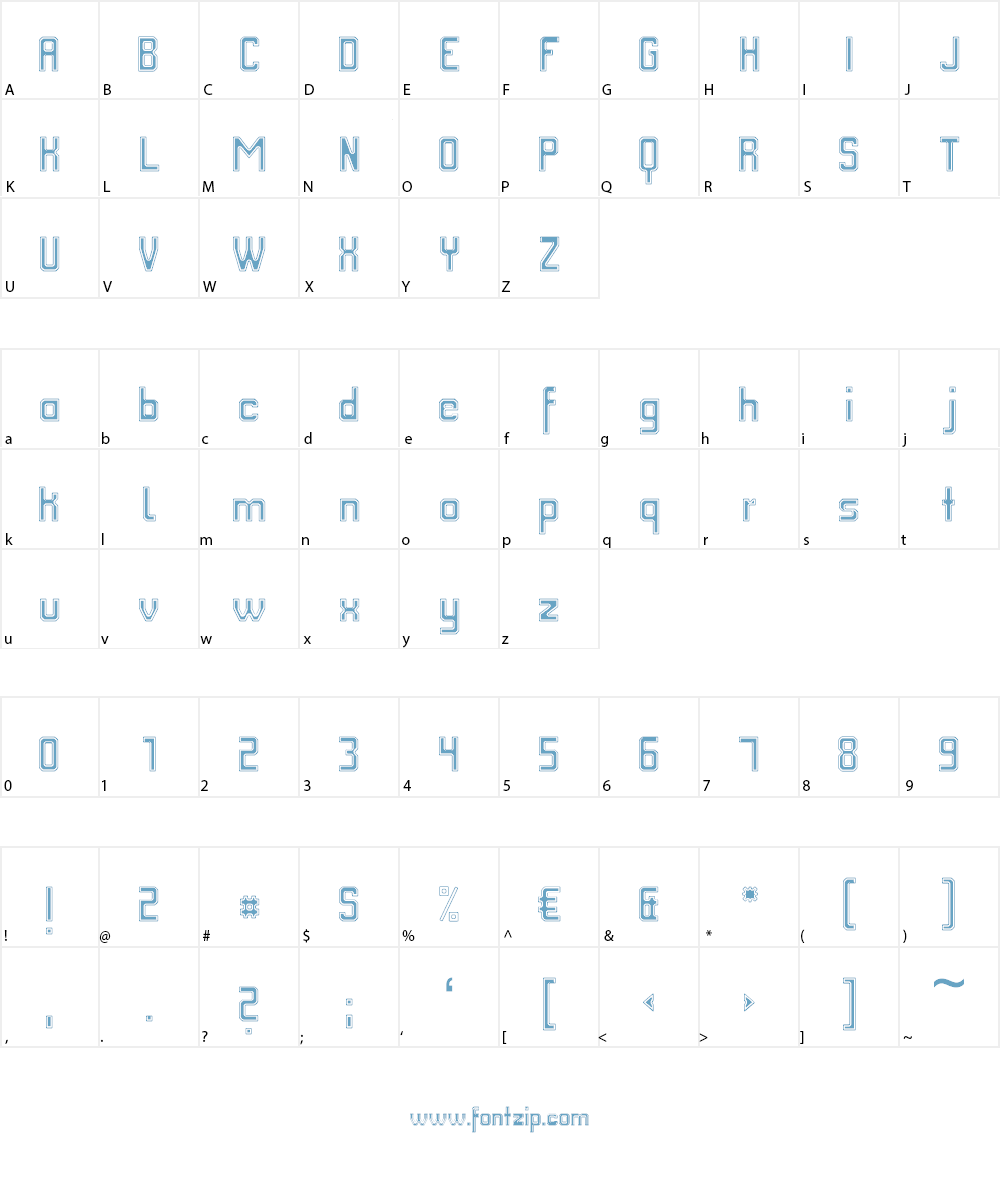 FM College Team Font Character